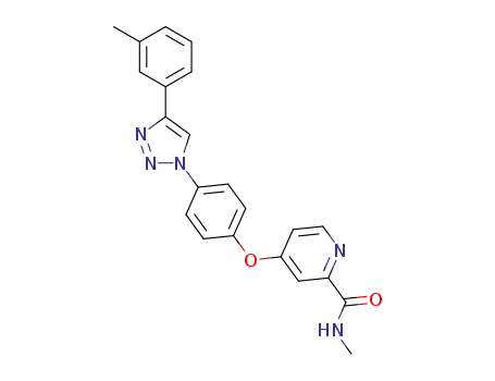 N-methyl-4-(4-(4-(m-tolyl)-1H-1,2,3-triazol-1-yl)phenoxy)picolinamide