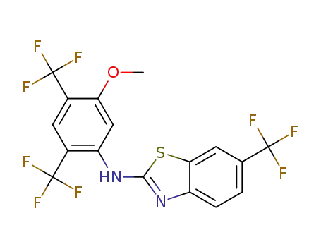 N-(5-methoxy-2,4-bis(trifluoromethyl)phenyl)-6-(trifluoromethyl)benzo[d]thiazol-2-amine