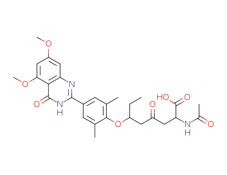 4-(2-[4-(5,7-dimethoxy-4-oxo-3,4-dihydroquinazolin-2-yl)-2,6-dimethylphenoxy]butyl)-4-oxo-2-acetaminobutyric acid