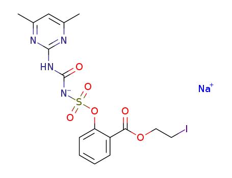 sodium ((4,6-dimethylpyrimidin-2-yl)carbamoyl)((2-((2-iodoethoxy)carbonyl)phenoxy)sulfonyl)amide