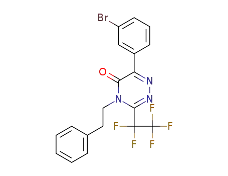 6-(3-bromophenyl) - 3-(pentafluoroethyl)-4-phenylethyl-1,2,4-triazin-5(4H)-one