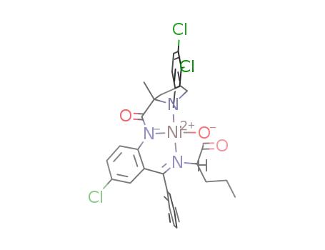 nickel(II)-(S)-N-(2-benzoyl-4-chlorophenyl)-1-(3,4-dichlorobenzyl)-2-methylpyrrolidine-2-carboxamide/(S)-norvaline Schiff base complex