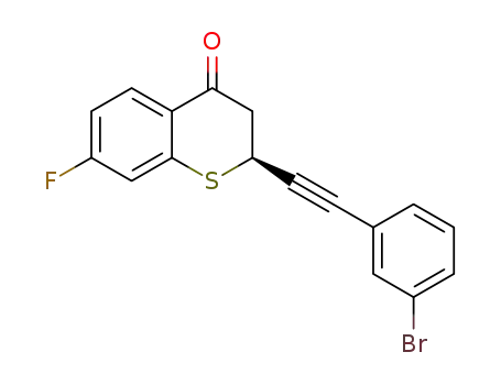 (S)-2-((3-bromophenyl)ethynyl)-7-fluorothiochroman-4-one