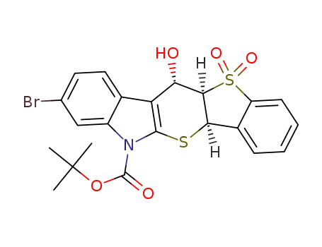 tert-butyl(6aR,11aR,12S)-3-bromo-12-hydroxy-11a,12-dihydrobenzo[4',5']thieno[2',3':5,6]thiopyrano[2,3-b]indole-5(6aH)-carboxylate 11,11-dioxide