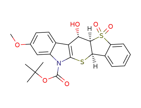 tert-butyl(6aR,11aR,12S)-12-hydroxy-3-methoxy-11a,12-dihydrobenzo[4',5']thieno[2',3':5,6]thiopyrano[2,3-b]indole-5(6aH)-carboxylate 11,11-dioxide