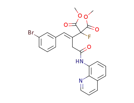 (E)-dimethyl 2-(1-(3-bromophenyl)-4-oxo-4-(quinolin-8-ylamino)but-1-en-2-yl)-2-fluoromalonate