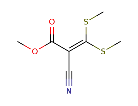 Molecular Structure of 3490-92-4 (METHYL 2-CYANO-3,3-DI(METHYLTHIO)ACRYLATE)