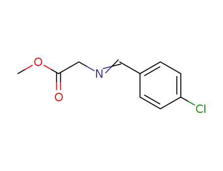 Molecular Structure of 76862-09-4 (Glycine, N-[(4-chlorophenyl)methylene]-, methyl ester)