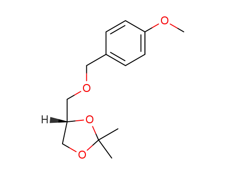 Molecular Structure of 109786-73-4 (1,3-Dioxolane, 4-[[(4-methoxyphenyl)methoxy]methyl]-2,2-dimethyl-,
(4S)-)