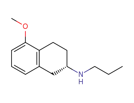 Molecular Structure of 101403-24-1 ((S)-1,2,3,4-tetrahydro-5-methoxy-N-propyl-2-Naphthalenamine(Rotigotine))
