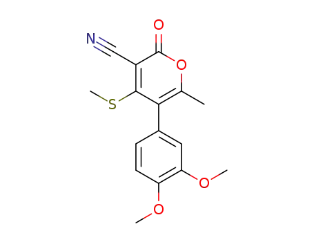 5-(3,4-dimethoxyphenyl)-6-methyl-4-(methylsulfanyl)-2-oxo-2H-pyran-3-carbonitrile