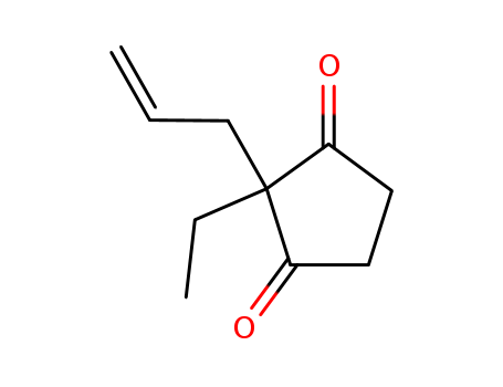 Molecular Structure of 59949-74-5 (1,3-Cyclopentanedione, 2-ethyl-2-(2-propenyl)-)