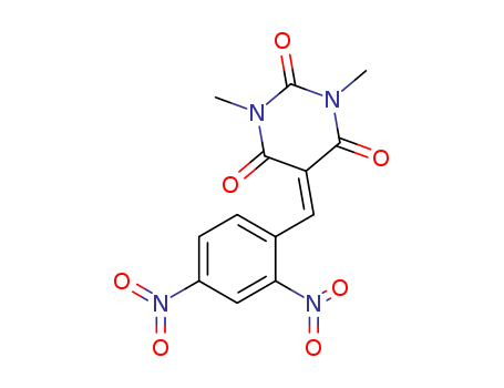Molecular Structure of 110449-10-0 (2,4,6(1H,3H,5H)-Pyrimidinetrione,
5-[(2,4-dinitrophenyl)methylene]-1,3-dimethyl-)