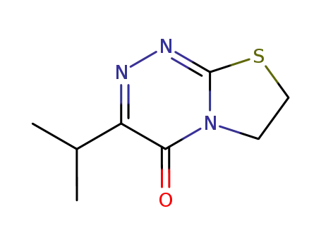 Molecular Structure of 90516-89-5 (4H-Thiazolo[2,3-c][1,2,4]triazin-4-one, 6,7-dihydro-3-(1-methylethyl)-)