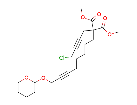 2-(4-Chloro-but-2-ynyl)-2-[8-(tetrahydro-pyran-2-yloxy)-oct-6-ynyl]-malonic acid dimethyl ester