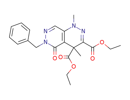6-Benzyl-1,4-dimethyl-5-oxo-1,4,5,6-tetrahydro-pyridazino[4,5-c]pyridazine-3,4-dicarboxylic acid diethyl ester