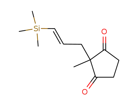 2-Methyl-2-((E)-3-trimethylsilanyl-allyl)-cyclopentane-1,3-dione
