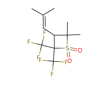 2,2-bis(trifluoromethyl)-3-<2-methyl-1-propenyl>-4,4-dimethyl-1-thietane 1,1-dioxide