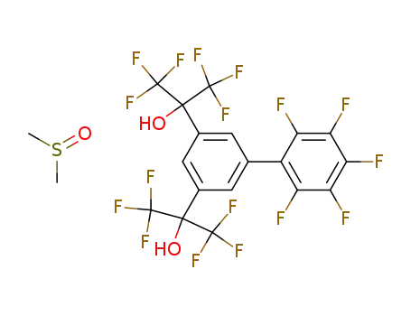 3,5-bis(2-hydroxyhexafluoro-2-propyl)-2',3',4',5',6',-pentafluorobiphenyl DMSO complex