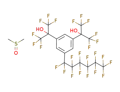 1,3-bis(2-hydroxyhexafluoro-2-propyl)-5-(tridecafluoro-n-hexyl)benzene DMSO complex