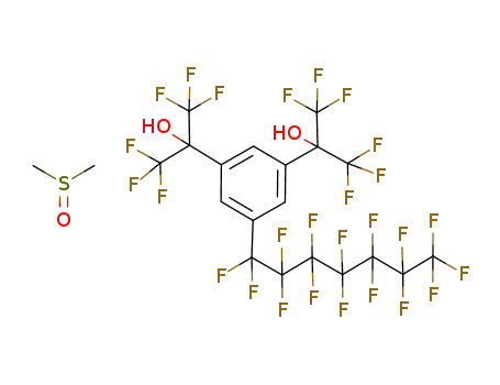 1,3-bis(2-hydroxyhexafluoro-2-propyl)-5-(pentadecafluoro-n-heptyl)benzene DMSO complex