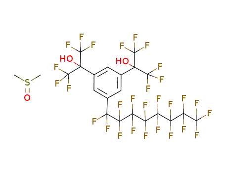 1,3-bis(2-hydroxyhexafluoro-2-propyl)-5-(heptadecafluoro-n-octyl)benzene DMSO complex