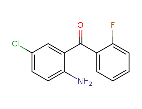 Molecular Structure of 784-38-3 (2-Amino-5-chloro-2'-fluorobenzophenone)