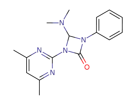 4-Dimethylamino-1-(4,6-dimethyl-pyrimidin-2-yl)-3-phenyl-[1,3]diazetidin-2-one