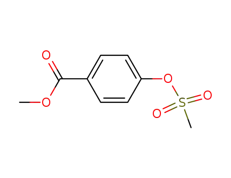 Molecular Structure of 161497-18-3 (Benzoic acid, 4-[(methylsulfonyl)oxy]-, methyl ester)