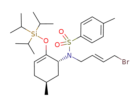 E-6-N,N'-<(4-methylphenylsulfonyl)-(4-bromo-2-butene)>amino-4-methyl-1-triisopropylsilyl(oxy)-cyclohex-1-ene