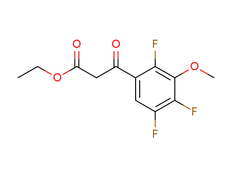 Molecular Structure of 112811-68-4 (3-OXO-3-(2,4,5-TRIFLUORO-3-METHOXY-PHENYL)-PROPIONIC ACID ETHYL ESTER)