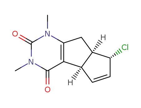7-chloro-1,3-dimethyl-4b,7,7a,8-tetrahydro-(4bα,7α,7aα)-pentaleno<1,2-e>pyrimidine-2,4-dione