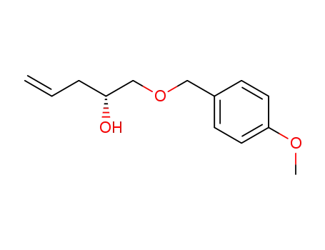 Molecular Structure of 194342-84-2 (4-Penten-2-ol, 1-[(4-methoxyphenyl)methoxy]-, (2R)-)