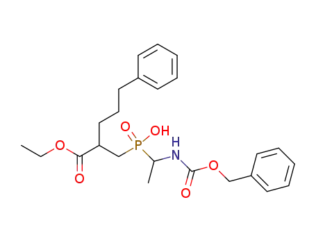 2-[(1-benzyloxycarbonylamino-ethyl)-hydroxy-phosphinoylmethyl]-5-phenyl-pentanoic acid ethyl ester