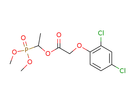 Molecular Structure of 215655-76-8 (Acetic acid, (2,4-dichlorophenoxy)-, 1-(dimethoxyphosphinyl)ethyl ester)
