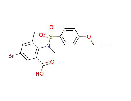 5-bromo-2-[(4-but-2-ynyloxy-benzenesulfonyl)-methyl-amino]-3-methyl-benzoic acid