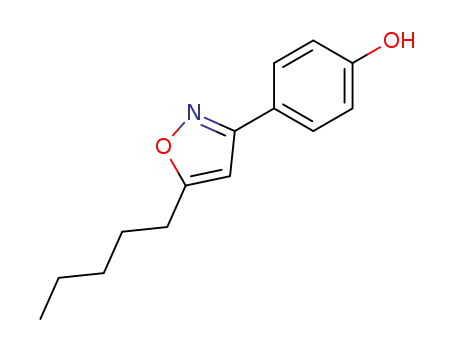 Molecular Structure of 914784-11-5 (Phenol, 4-(5-pentyl-3-isoxazolyl)-)