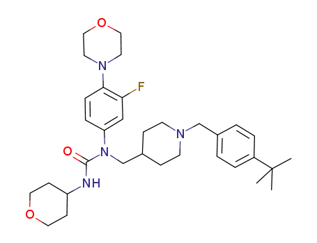 N-[(1-{[4-(1,1-dimethylethyl)phenyl]methyl}-4-piperidinyl)methyl]-N-[3-fluoro-4-(4-morpholinyl)phenyl]-N'-(tetrahydro-2H-pyran-4-yl)urea