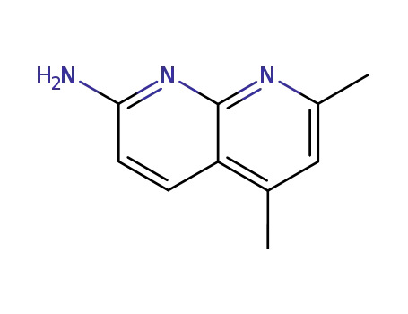 Molecular Structure of 39565-07-6 (5,7-DIMETHYL[1,8]NAPHTHYRIDIN-2-AMINE)