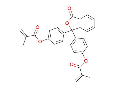 Molecular Structure of 81266-22-0 (2-Propenoic acid, 2-methyl-,
(3-oxo-1(3H)-isobenzofuranylidene)di-4,1-phenylene ester)