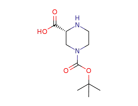 Molecular Structure of 192330-11-3 (4-Boc-piperazine-2-carboxylic acid)