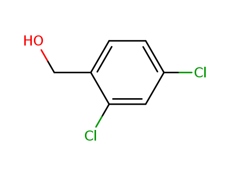 1777-82-8,2,4-Dichlorobenzyl alcohol,Benzylalcohol, 2,4-dichloro- (6CI,7CI,8CI);(2,4-Dichlorophenyl)methanol;2,4-Dichlorobenzenemethanol;Dybenal;Myacide;Myacide SP;NSC 15635;Rapidosept;