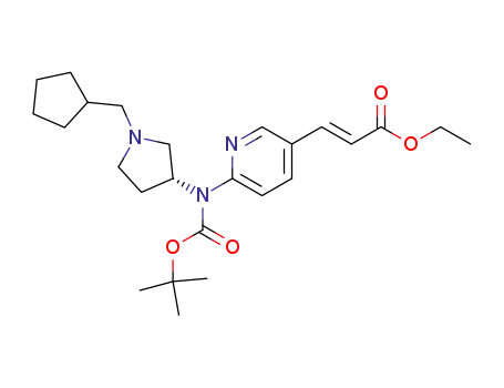 ethyl (2E)-3-(6-{(tert-butoxycarbonyl)[(3R)-1-(cyclopentylmethyl)-3-pyrrolidinyl]amino}-3-pyridinyl)acrylate