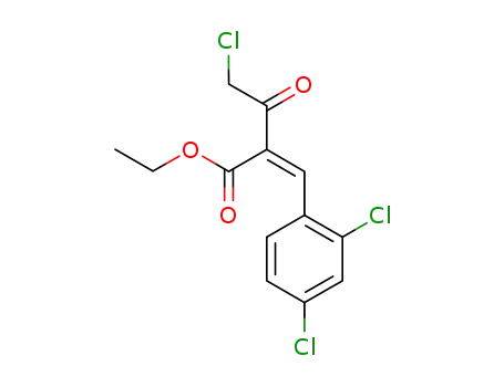 Molecular Structure of 915296-79-6 (Butanoic acid, 4-chloro-2-[(2,4-dichlorophenyl)methylene]-3-oxo-, ethyl
ester, (2Z)-)