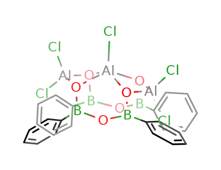 2,2,8,8,13-pentachloro-4,6,10,12-tetraphenyl-1,3,5,7,9,11-hexaoxa-4,6,10,12-tetrabora-2,8,13-trialuminatetracyclo{7.3.1.0(3,13)0(7,13)}tridecane