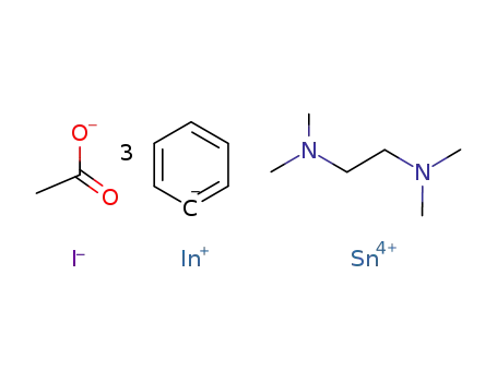 Ph3SnIn(OAc)I N,N,N',N'-tetramethylethanediamine adduct