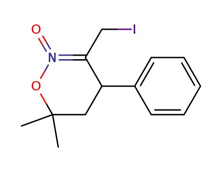 3-(iodomethyl)-6,6-dimethyl-4-phenyl-5,6-dihydro-4H-[1,2]oxazine 2-oxide