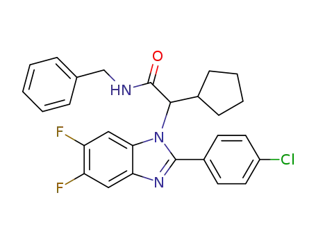 N-benzyl-2-[2-(4-chloro-phenyl)-5,6-difluoro-benzoimidazol-1-yl]-2-cyclopentyl-acetamide