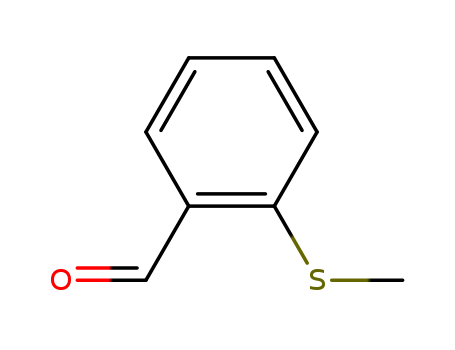 7022-45-9,2-(METHYLTHIO) BENZALDEHYDE,Benzaldehyde,o-(methylthio)- (7CI,8CI);2-(Methylthio)benzaldehyde;2-Formylthioanisole;2-Methylsulfanylbenzaldehyde;NSC 144623;o-(Methylthio)benzaldehyde;