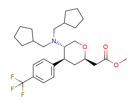methyl 2-{(2R,4S,5S)-5-[bis(cyclopentylmethyl)amino]-4-[4-(trifluoromethyl)phenyl]tetrahydro-2H-pyran-2-yl}acetate